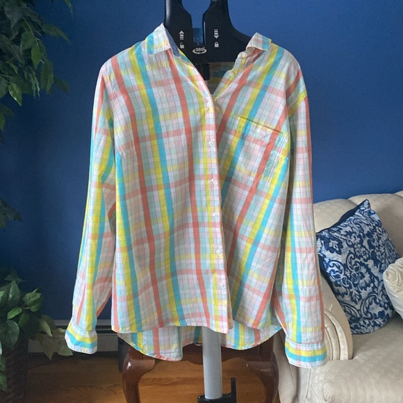Pastel Check Long Sleeve Button Up - Picture 11 of 16